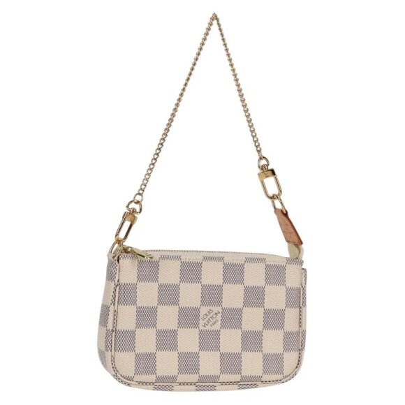 LOUIS VUITTON Damier Azur Mini Pochette Accessoires Pouch N63005 LV Auth 136052V - Picture 1 of 16
